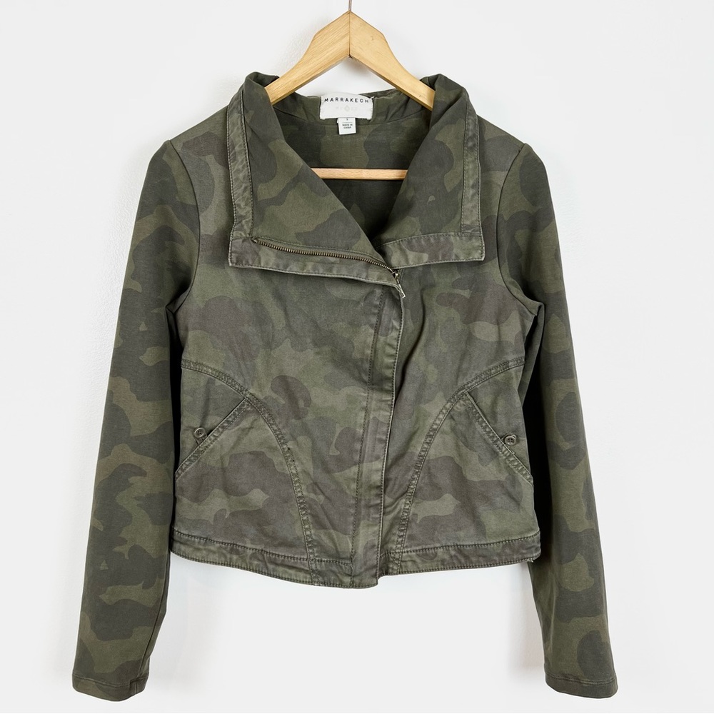 Marrakech Camo Faravel Moto Jacket Anthropologie Stretch Women's Small